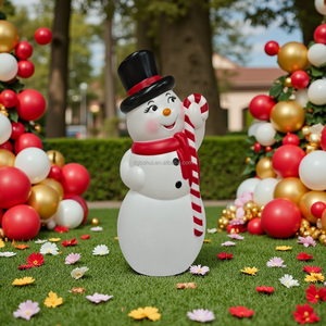 Christmas Snowman Ornaments Plastic Christmas Snowman Statues Creative Home and <b>Holiday</b> Decorations - Product Image 3
