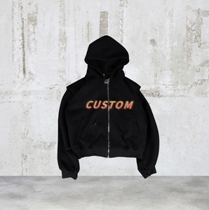 2 Piece Autumn Casual Crop Top Sweatpants Hoodies Set Wholesale Custom Logo Fashion Mens 100% <b>Wool</b> Knitted Digital Printing - Product Image 2