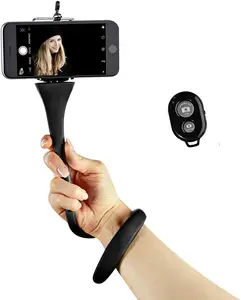 Monkeystick Pod-灵活的相机三脚架安装和自拍杆，SJCAM & 智能手机配有无线快门遥控器