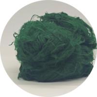 Fibre de polyimide (PI) 1.67dtex 51mm, vert foncé, teinture en masse