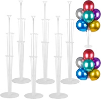 Support de table en plastique pour ballons, kits de décoration de ballons pour anniversaires, remises de diplômes, fêtes de Noël