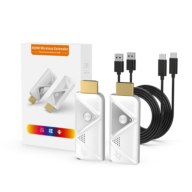 HOOMC High Quality HDMI Wireless Transmitter & Receiver 1080P 60Hz Hd Wireless Output Wifi Video Extender for  Game Casting