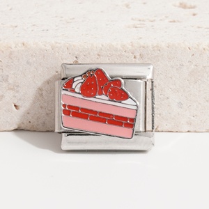 Nuevas Pulseras Italianas Populares con Dijes de Acero Inoxidable en Forma de Corazón y Dulces, Pulsera de Eslabones con Dijes Italianos - Product Image 4