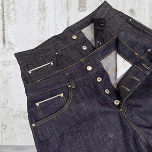 مصمم مخصص جينز فضفاض للرجال تمتد مستقيم الساق واسعة خمر المتضخم حذاء قطع إنقاذ اليابانية Selvedge الدنيم السراويل - Product Image 4