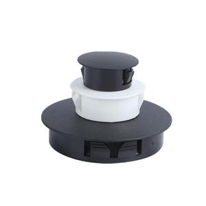 Bouchon à clipser en nylon noir et blanc, rond, anti-poussière, pour panneau de meuble, capuchon d'extrémité, bouchon en plastique durable - Product Image 2