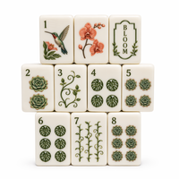 Coffret de Tuiles de Mahjong de Luxe 166 Pièces Marque Wowu, Personnalisé OEM, Écologique, en Acrylique Gravé, pour Cadeaux de Noël et de Fêtes Américaines, Idéal pour la Famille