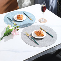 Set de table double face en cuir imperméable et antidérapant de style nordique transfrontalier pour hôtel, maison, table à manger, isolation thermique, tapis alimentaire