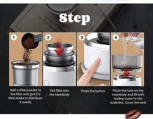 <span class=keywords><strong>Petite</strong></span> cafetière portable 1 tasse, cafetière à <span class=keywords><strong>filtre</strong></span> à dégoulinement, cafetière à <span class=keywords><strong>filtre</strong></span> BETA TECH - Product Image 4