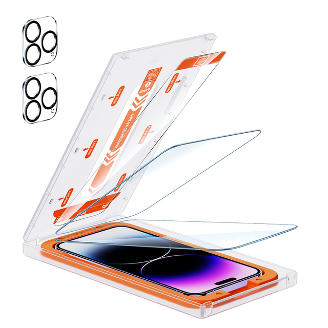 Dust Free Easy Install HD Mobile Cell Phone Screen protection Film Magic Box 9H Tempered Glass for iPhone 14 13 11 Pro Max