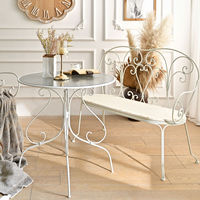 Fauteuil inclinable pliable INNOVA Home Living Room Accent, style nordique, blanc, long, en métal et fer, dossier croisé, écologique et durable