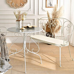 Sillón Reclinable de Metal Blanco de Estilo Nórdico para Sala de Estar INNOVA, Ecológico y Duradero - Product Image 1