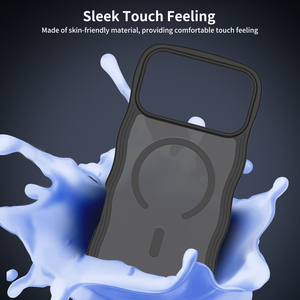 Étui de téléphone magnétique de charge sans fil en TPU+PC à la mode, forme ondulée, résistant aux chocs, sensation de peau, pour 17 Pro Max - Product Image 2