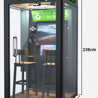 Cabine de karaoké insonorisée commerciale, cabine de chant musicale, pod KTV, studio d'enregistrement et de divertissement, machine de vente pour entreprises
