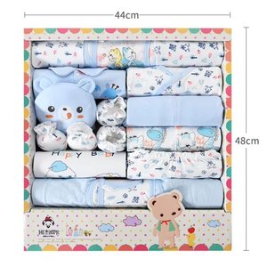 Coffret cadeau <span class=keywords><strong>de</strong></span> layette en coton pour bébé <span class=keywords><strong>de</strong></span> 18 pièces, ensemble <span class=keywords><strong>de</strong></span> vêtements pour nouveau-né à motifs <span class=keywords><strong>de</strong></span> dessins animés, cadeau idéal pour l'hôpital et la fête <span class=keywords><strong>de</strong></span> naissance pour les nourrissons - Product Image 6