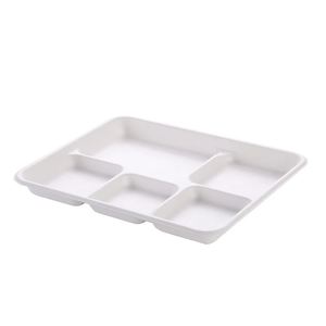 Emballage alimentaire biodégradable personnalisé <span class=keywords><strong>plateau</strong></span> de viande en pulpe 5 compartiments à emporter canne à sucre bagasse <span class=keywords><strong>plateau</strong></span> de repas jetable pour sushi - Product Image 1