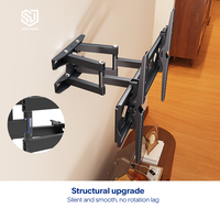 Soporte de TV giratorio de 180 grados VESA 600*400 suministro de fábrica LED LCD TV montaje en pared movimiento completo 32-85 pulgadas soporte de TV de pared inclinable