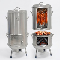 Machine à Griller Verticale Commerciale au Charbon de Bois en Acier Inoxydable Moderne 0,7 mm pour Restaurants, Vente en Gros