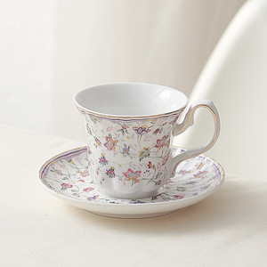 Dropshipping Shopify Ceramic Coffee Cup Saucer Set Nordic Style Floral Tea <b>Mug</b> Gift <b>Box</b> Home Kitchen - Product Image 5