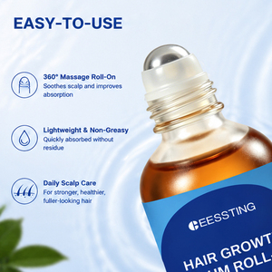 Sérum Capillaire Fortifiant et Stimulant la Croissance à l'Argan et Kératine, Formule Naturelle, Soin Lissant et Nourrissant du Cuir Chevelu, Format Roll-On, Vente en Gros - Product Image 5