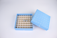 Caja de almacenamiento de viales criogénicos a prueba de agua de cartón AMNGENT 81well 100well PC Cryo Boxes