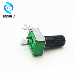 Rv093 Rotary Potentiometer B1K B1M Insulated <b>Black</b> Plastic With <b>Bracket</b> Straight Leg Adjustment Knob - Product Image 1