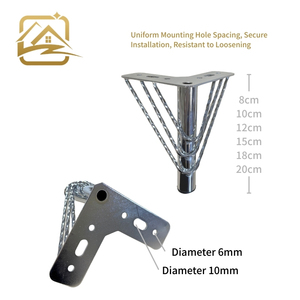 <b>sofa</b> leg factory Multiple heights golden Twisted wire leg metal <b>sofa</b> legs iron furniture legs durable for <b>sofa</b> <b>bed</b> and cabinet - Product Image 3