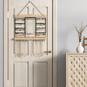 Organizzatore da <span class=keywords><strong>Parete</strong></span> in Legno e Metallo per Gioielli, Espositore Multifunzione per Orecchini, Collane e Bracciali - Product Image 6