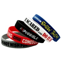 Tidak ada MOQ gratis sampel OEM murah kustom gelang karet silikon gelang elastis dengan pesan atau Logo