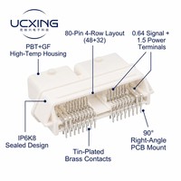 173858-1 WX-410 Connecteur de carte à fils mâle 24 broches, angle droit 90 degrés, pas de 3,5 mm, 15A 12V, PBT UL94 V-0, pour servomoteur OEM ODM