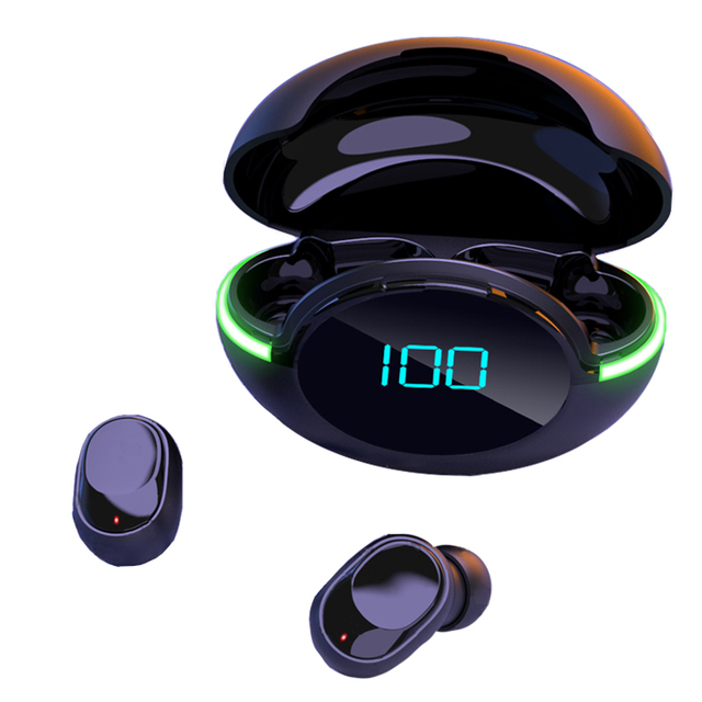 New TWS LED Display 9D Stereo Earbud Gaming In-ear Earphone Wireless BT 5.1 Sports Handsfree Earpiece Business Y80 Headphone