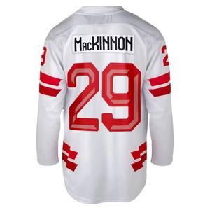 <span class=keywords><strong>Maillot</strong></span> <span class=keywords><strong>de</strong></span> <span class=keywords><strong>hockey</strong></span> sur glace brodé HIDON 2026 Nouveau Canada 97 Connor McDavid 8 Cale Makar 29 MacKinnon 87 Crosby 21 Point 13 Reinhart - Product Image 6