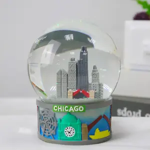 Globe d'eau en verre de décoration de la maison, 2023, nouvelle tendance, boule de neige, ornement de résine, artisanat, cadeau idéal