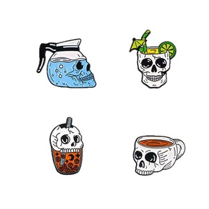 Offre Spéciale noir <span class=keywords><strong>humour</strong></span> broches personnalisé Boo fantôme citations broches émail dur je pense que je suis mort je vais bien maintenant élégant fantôme émail broche - Product Image 1