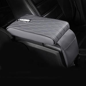 Senbolia, consola central de cuero duradero, organizador de pañuelos de almacenamiento, cojín giratorio para Reposabrazos de coche con bolsa para teléfono - Product Image 5