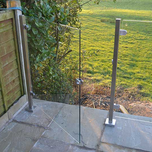 Accessoires de garde-corps, balustre en tube carré, acier inoxydable, main courante en verre, balcon/terrasse/<span class=keywords><strong>escalier</strong></span>/<span class=keywords><strong>piscine</strong></span> extérieurs, 3 ans - Product Image 3