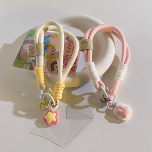 Venta directa de fábrica nuevo teléfono <span class=keywords><strong>correa</strong></span> de muñeca cordón llavero <span class=keywords><strong>para</strong></span> llave Kawaii oso conejito corazón estrella <span class=keywords><strong>Correa</strong></span> con junta parche llavero - Product Image 4