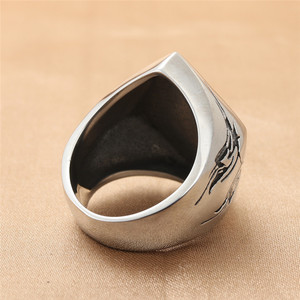 yunnique <b>Titanium</b> Steel Rhombus <b>Ring</b> Men's Punk Stainless Steel 1% Geometric Design Silver Color Gift Jewelry - Product Image 3