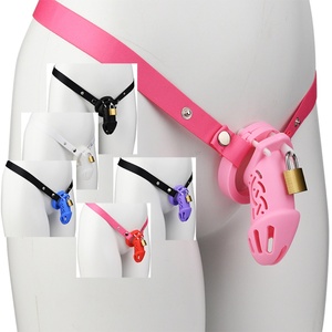 FRRK-113 avec ceinture, cage de chasteté en silicone souple pour homme, équipement de bondage du pénis, 6 couleurs disponibles, jouets sexuels pour hommes - Product Image 1
