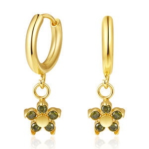 Pendientes <span class=keywords><strong>de</strong></span> Aro Huggie <span class=keywords><strong>de</strong></span> Acero Inoxidable al por Mayor con Colgante <span class=keywords><strong>de</strong></span> Lágrima <span class=keywords><strong>de</strong></span> Circonita Cúbica para Mujer, Joyería para Bodas y Fiestas - Product Image 6