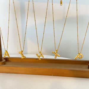 สร้อยคอจี้ตัวอักษร 3 มิติ สแตนเลส <span class=keywords><strong>316L</strong></span> กันน้ำ แบบพองลม สำหรับงานเทศกาล ปาร์ตี้  26 ตัวอักษร  สามารถสั่งทำได้ - Product Image 3