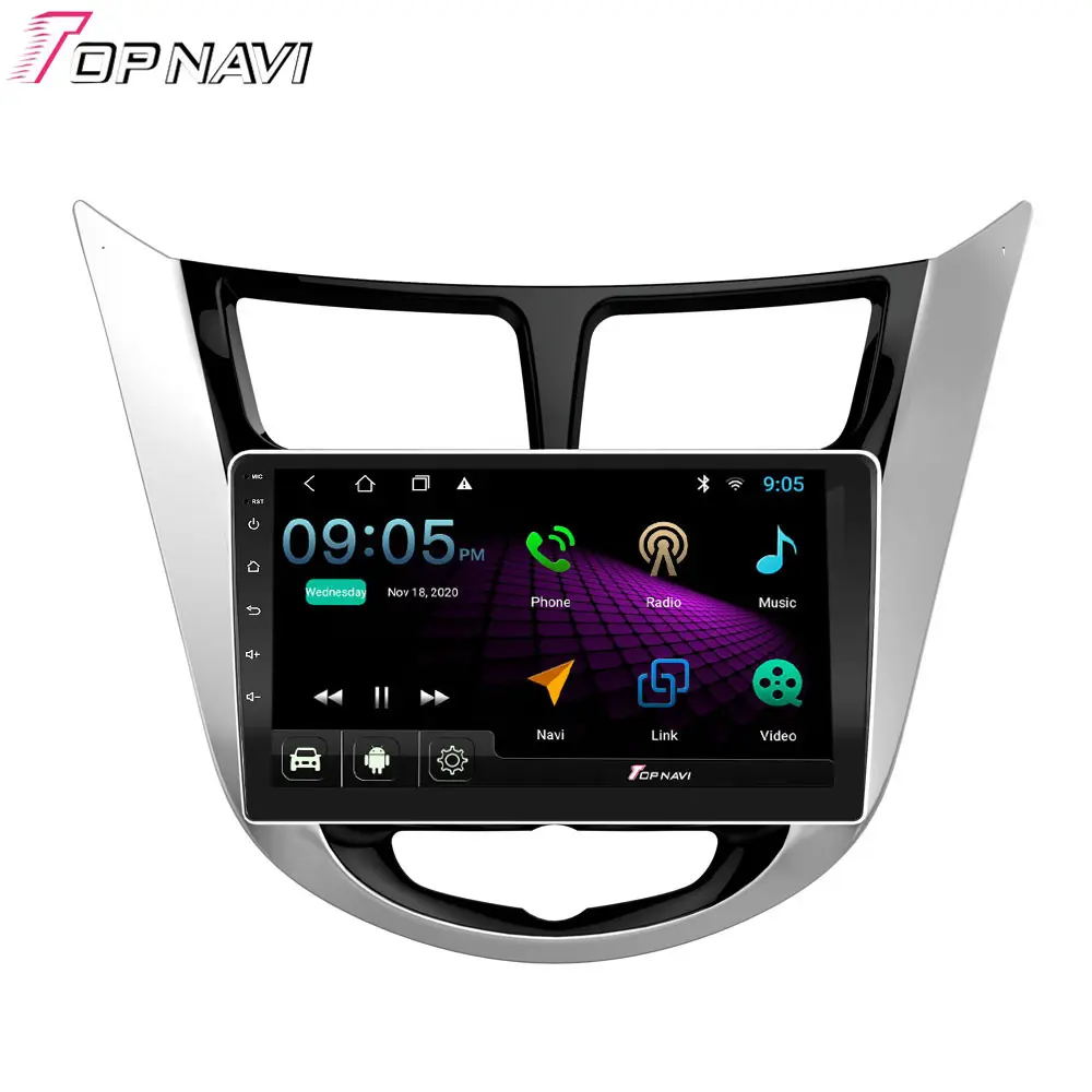 9 "Android 10.0 Multimédia de voiture Pour Hyundai Verna Accent Solaris Grand Avega Hayon Accent 2011-2020 De Navigation De GPS de Voiture