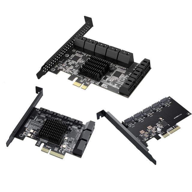 ACASIS Original and Brand New Product 5/8/10/16/24 Port X1/x4 PCIe to SATA 3.0 Controller Expansion Card for HDD SSD Hard Disk