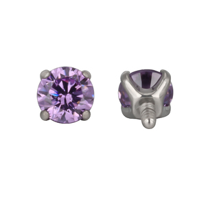 Gioielli per <span class=keywords><strong>Piercing</strong></span> in <span class=keywords><strong>Titanio</strong></span> con Zirconi Colorati, Orecchino a Labbro con Filettatura Interna 16G - Product Image 5