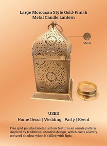 Antique Moroccan Tea <b>Light</b> Candle Holder Vintage Metal Lantern Decorative Home Lighting Indian Handcrafted Decor For Sale - Product Image 2