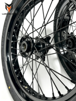 Kit Roda Supermoto Surron Ultra Bee 17" 6061 CNC Aluminium 17x2.5 17x3.5 Ban Slick Performa Tinggi Suku Cadang Modifikasi Sepeda Listrik