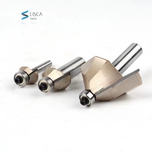 Tideway 45 Degree Bevel Edge Forming Chamfer Router Bits with Bearing <strong>Chamfering</strong> CNC <strong>Wood</strong> Cutting <strong>Tools</strong> Woodworking Mill Cutter - Product Image 3