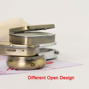 Blank DIY Logo Plastic or Metal Mini Pill Box Silver Bronze Chrome Rose Gold Travel Daily Dispenser <b>Small</b> Medicine Box Organizer - Product Image 4
