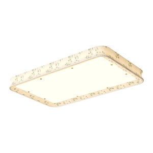 Ceiling <b>Light</b> Set Led Fabric <b>Panel</b> Lighting For Living Room Bedroom Simple Elegant Design With Floral Pattern - Product Image 4