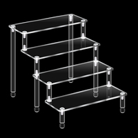 Présentoir acrylique transparent avec pied rond support à 4/5 couches pour jouets modèles accessoires accessoire debout