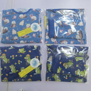 <span class=keywords><strong>2025</strong></span> OEKO Fabricante Suporte Personalizado Logotipo Padrões Sleepwear Bebê Crianças Bambu <span class=keywords><strong>Romper</strong></span> Pijama - Product Image 4